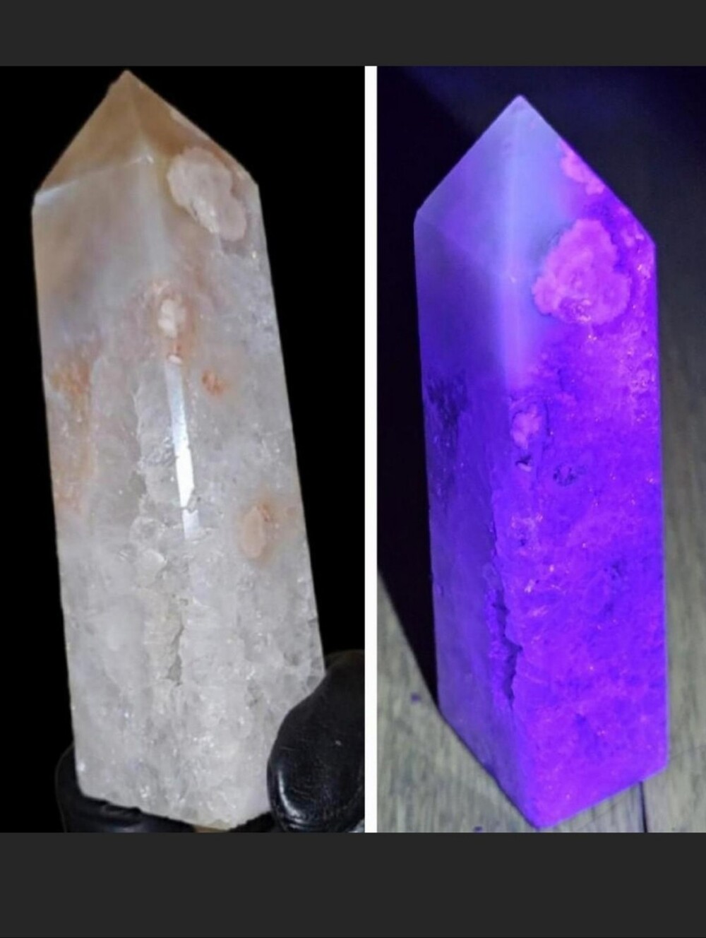 🌸Big Stunning Chunky Pink Amethyst & Peach Flower Agate Tower & Rainbow Quartz!